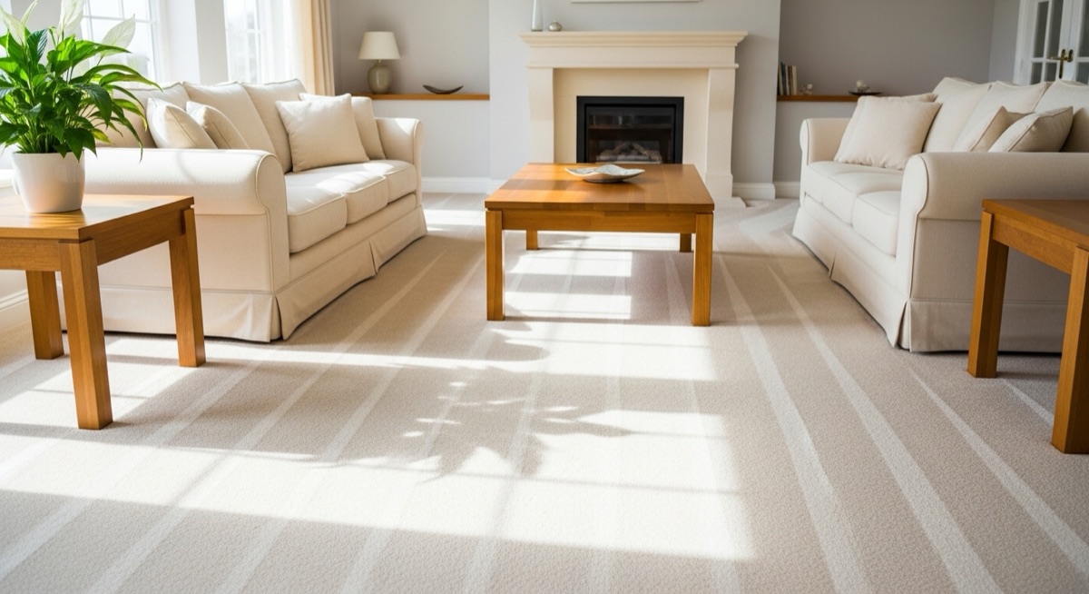 Clean, bright living room after professional cleaning service