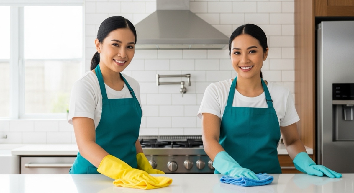 The Maaasahan Cleaning Co. team ready for a job